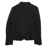 GEORGES RECH Womens Blazer Jacket Black Knit Wool M
