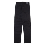 LEVI'S Womens Trousers Black Regular Straight W28 L30
