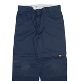 DICKIES Mens Trousers Blue Loose Straight W36 L30