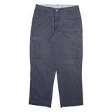 DICKIES Mens Trousers Grey Regular Straight W36 L30