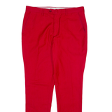 GUCCI Womens Trousers Red Slim Tapered Wool W32 L28