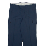 Mens Trousers Blue Regular Straight W34 L28