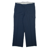 Mens Trousers Blue Regular Straight W34 L28