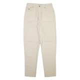 ROSNER Womens Trousers Cream Regular Tapered W30 L32