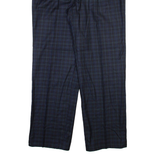 HAGMAN Mens Trousers Blue Regular Straight Wool W36 L32