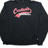 CHAMPION Cardinals Baseball Mens Black Hoodie USA L