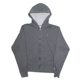 CHAMPION Mens Grey Hoodie Full Zip S