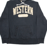 CAMPUS CREW Western Mens Black Hoodie USA L
