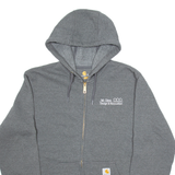 CARHARTT 1st Class Design & Renovation Mens Grey Hoodie Full Zip S
