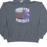 JERZEES Cougars Football Mens Grey Hoodie USA XL