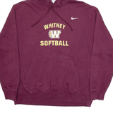 NIKE Whitney Softball Mens Maroon Hoodie USA XL