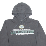 MAJESTIC Green Bay Packers Mens Grey Hoodie USA S