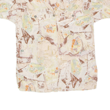 VALENTINE Womens Shirt Pink Viscose 90s Crazy Pattern UK 14