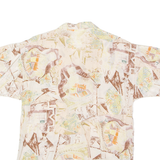 VALENTINE Womens Shirt Pink Viscose 90s Crazy Pattern UK 14