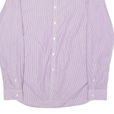 DKNY Slim Fit Mens Shirt Purple Striped Long Sleeve M