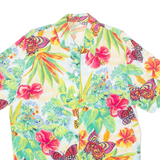 Womens Shirt Green Viscose 90s Floral UK 16