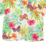 Womens Shirt Green Viscose 90s Floral UK 16