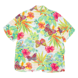 Womens Shirt Green Viscose 90s Floral UK 16