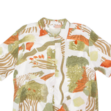 FLOU Womens Shirt White 90s Floral UK 14