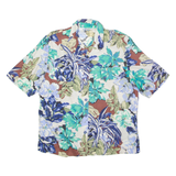 Womens Shirt Cream Viscose 90s Floral UK 16