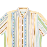 Womens Shirt Orange 90s Striped L