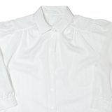 Womens Shirt White 90s Striped Long Sleeve M