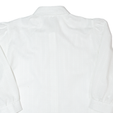 Womens Shirt White 90s Striped Long Sleeve M