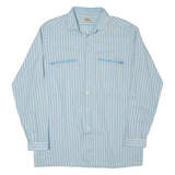 LINEA GATSBY Mens Shirt Blue 90s Striped Long Sleeve XXS