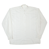 Mens Shirt White Striped Long Sleeve L