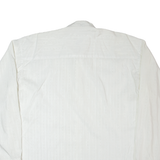 Mens Shirt White Striped Long Sleeve L