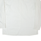 Mens Shirt White Striped Long Sleeve L