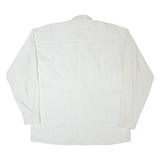 Mens Shirt White Striped Long Sleeve L