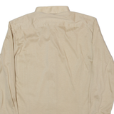 L. HUBSCHER Mens Plain Shirt Beige Long Sleeve S