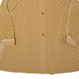 TH BRAUN Womens Shirt Beige 90s Polka Dot Long Sleeve L