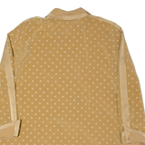 TH BRAUN Womens Shirt Beige 90s Polka Dot Long Sleeve L