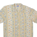 YESSICA Womens Shirt Pink Viscose 90s Striped M