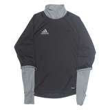 ADIDAS Training Mens Sweatshirt Black High Neck XS