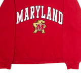RUSSELL ATHLETIC Maryland Terrapins Mens Sweatshirt Red 90s USA S