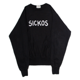 CHAMPION Sickos The Onion Mens Sweatshirt Black Crew Neck S