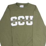 CHAMPION Santa Clara University Mens Sweatshirt Green Crew Neck USA S