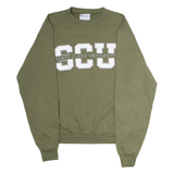 CHAMPION Santa Clara University Mens Sweatshirt Green Crew Neck USA S