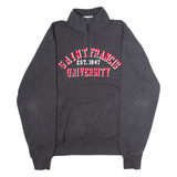 CHAMPION Saint Francis University Mens Sweatshirt Grey 1/4 Zip USA L