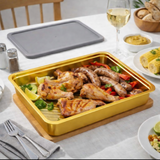 Anygleam Gold Stainless Steel Crisper Box – 2Pcs Food Grade Food Storage Container with Lid