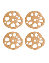 Anygleam Natural Wood 4pcs Wooden Coaster Mat Food Kitchen Tableware