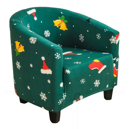 Anyseat Christmas Green Chair Cover – Dustproof Tub Slipcover for Home Décor