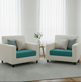 Anyhouz Sofa Cushion Cover – Teal Blue Polyester, Thick Stretchable, 1Pc Living Room Chair