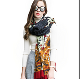 Anyyou 100% Pure Merino Wool Multicolor Paisley Stylish Poncho Winter Large Scarf With Trendy Pashmina Shawl Bandana For Womenfashion Design
