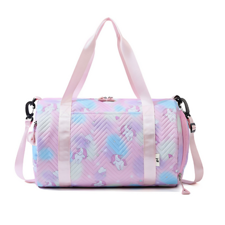 Anysort Mommy Diaper Bag Pink Unicorn Shoulder Bag with Internal Zip Pocket Waterproof Handbag for Travel and Sports