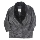 WINLIT Womens Aviator Jacket Black Leather L