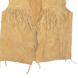 Mens Gilet Brown Leather M